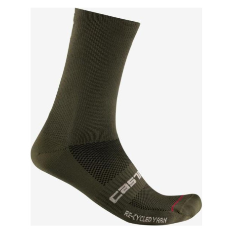 CASTELLI Cyklistické ponožky klasické - RE-CYCLE THERMAL 18 - hnědá