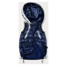 Tmavě modrá dámská vesta se stahovacími lemy (16M9115-215)