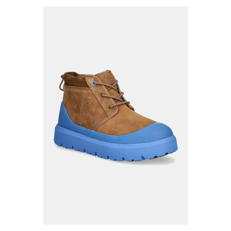 Semišové boty UGG Neumel Weather Hybrid pánské, hnědá barva, 1143991-CBG