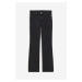 H & M - Bootcut High Jeans - černá