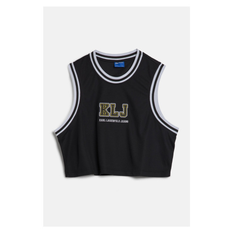 Top karl lagerfeld jeans klj relaxed baseball tank black