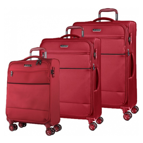 March Sada cestovních kufrů Easy S + M + L, červená