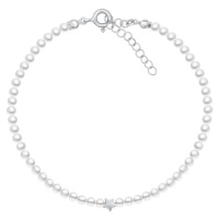 Brilio Silver Půvabný perlový náramek Hvězdička BRC131W