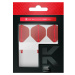 Target K-Flex červené, No2 letky a krátké násadky na šipky