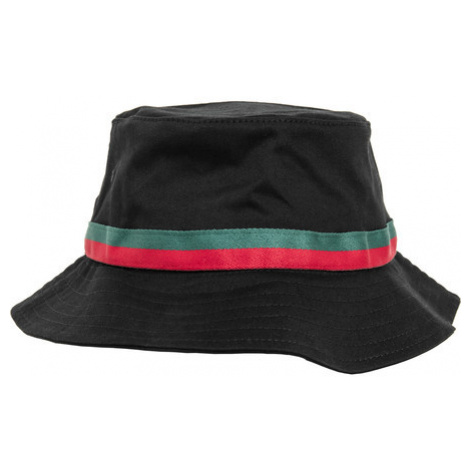 Urban Classics Stripe Bucket Hat black/fire red/green
