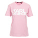 Karl Lagerfeld dámské růžové tričko s potiskem