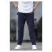 Madmext Navy Blue Straight Cuff Men's Trousers 6530