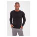 Trendyol Navy Blue Slim Fit Crew Neck Textured Knitwear Sweater