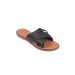 Capone Outfitters Capone 8098 Genuine Leather Black Women's Bodrum Slippers