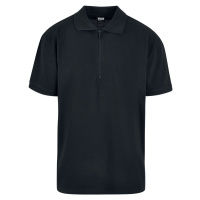 Urban Classics Oversized polo košile se zipem Polo tričko černá