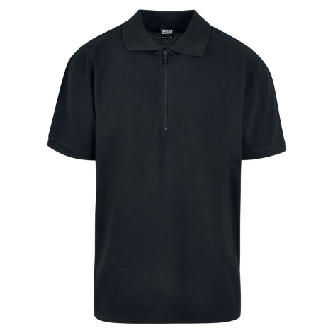 Urban Classics Oversized polo košile se zipem Polo tričko černá