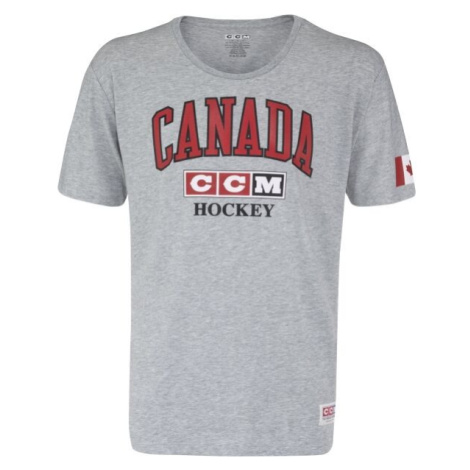 CCM FLAG TEE TEAM CANADA Pánské tričko, šedá, velikost