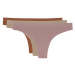 LOS OJOS 3 Pieces Ribbed Seamless Brazilian Pattern Panties