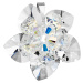 Evolution Group Stříbrný přívěsek s krystalem Swarovski bílá květina 34072.1