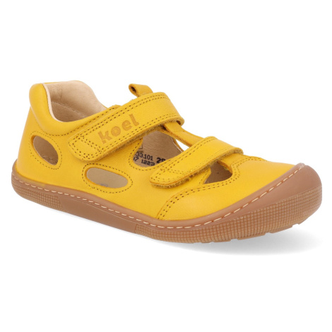 Barefoot dětské sandály Koel - Deen Nappa Yellow žluté Koel4kids