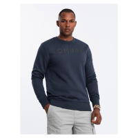 Ombre Classic men's sweatshirt with inscription - navy blue