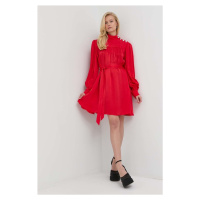 Šaty Custommade Kaya červená barva, mini