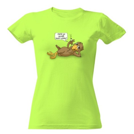 Dámské tričko Kouřící pták D