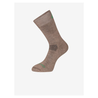 Šedo-hnědé ponožky z merino vlny ALPINE PRO Erate