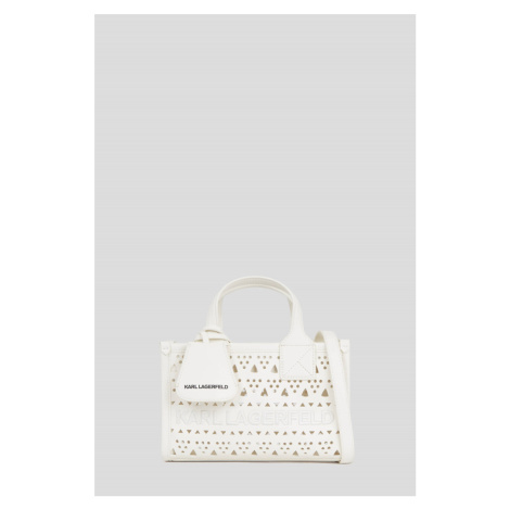 Kabelka karl lagerfeld k/skuare sm tote perforated white