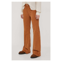 Kalhoty Pepe Jeans WILLA dámské, béžová barva, zvony, high waist