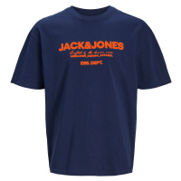 Jack&Jones Pánské triko JJGALE Relaxed Fit 12247782 Sky Captain