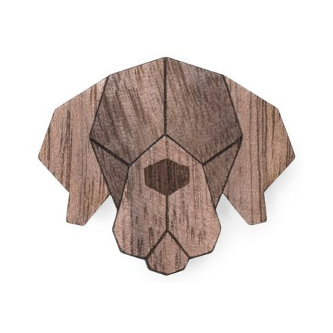 Dřevěná brož ve tvaru psa Mastiff Brooch BeWooden