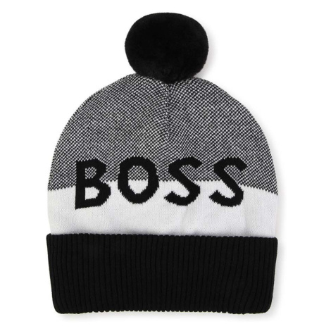 Dětska čepice BOSS černá barva Hugo Boss