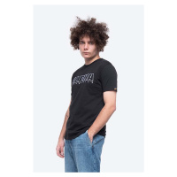 Bavlněné tričko Alpha Industries Embroidery Heavy Tee černá barva, s aplikací, 116573.95-black