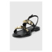 Kožené sandály MICHAEL Michael Kors Wren dámské, černá barva