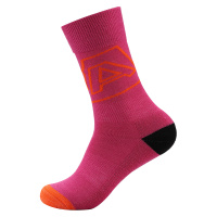 Outdoorové ponožky z merino vlny Alpine Pro PHALTE - fialová