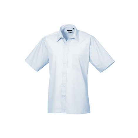 Premier Workwear Pánská košile s krátkým rukávem PR202 Light Blue -ca. Pantone 2708