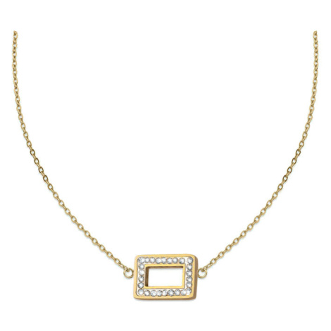 CRYSTalp Elegantní pozlacený náhrdelník s krystaly 30525.EG
