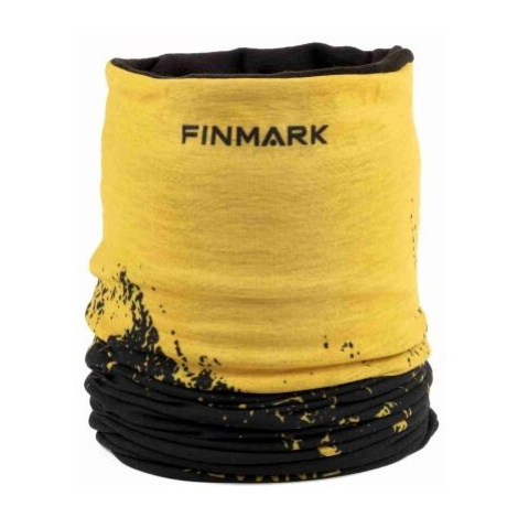 Finmark CHILDREN’S MULTIFUNCTIONAL SCARF WITH FLEECE Dětský multifunkční šátek, žlutá, velikost