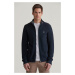 SVETR GANT COTTON PIQUE ZIP CARDIGAN EVENING BLUE