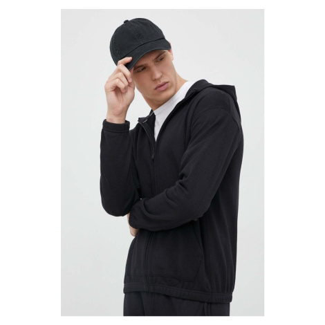 Tréninková mikina Calvin Klein Performance Essentials černá barva, s kapucí