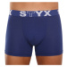 3PACK pánské boxerky Styx long sportovní guma tmavě modré (3U968)