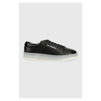 Kožené sneakers boty Karl Lagerfeld KOURT III černá barva, KL51515