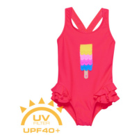 Dívčí plavky COLOR KIDS BABY Swimsuit W. Application 5380-Diva Pink