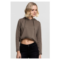 Dámská vojenská barva Cropped Terry Hoody