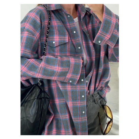 Dámská kostkovaná košile oversize