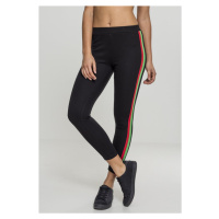 Dámské legíny // Urban Classics Ladies 3-Tone Tape Leggins black/firered/green