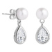 Preciosa Stříbrné náušnice Pure Pearl s říční perlou a kubickou zirkonií Preciosa
