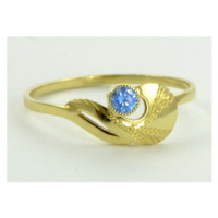 Zlatý dámský prsten se zirkonem 0085 + DÁREK ZDARMA