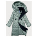 Dámská zimní péřová bunda v mátové barvě Glakate (LU-238002#)