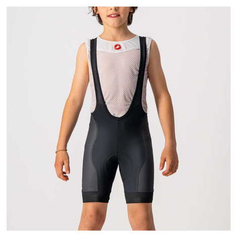 CASTELLI Cyklistické kalhoty krátké s laclem - JR COMPETIZIONE - černá/bílá