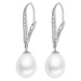 Gaura Pearls Stříbrné náušnice s bílou 9 mm perlou Claudia, stříbro 925/1000 E1311-ZY155A(1) Bíl