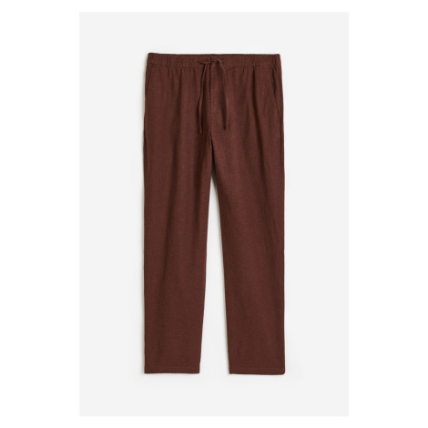 H & M - Kalhoty z lněné směsi Regular Fit - béžová H&M