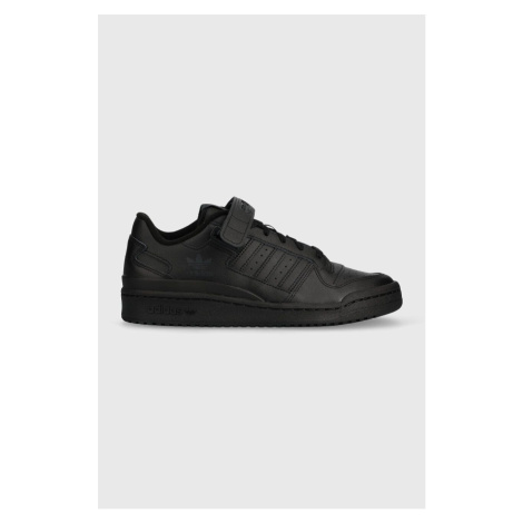 Kožené sneakers boty adidas Originals Forum Low černá barva, GV9766