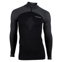 Pánské tričko UYN Running Alpha OW Shirt LS Zip Up černo-šedé